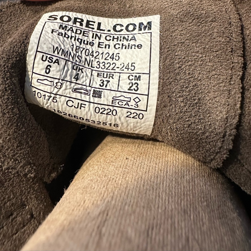 Sorel Evie lace-up wedge boot brown suede size 6 
NIB (box damaged) - Picture 7 of 7